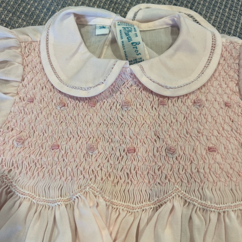 Charming Pink Kids Matching Set with Delicate Details - Picture 2 of 3